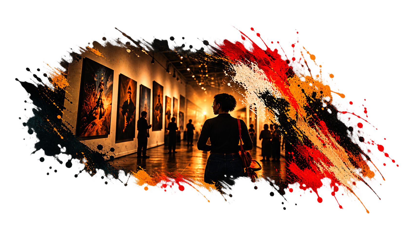 Público em galeria de arte